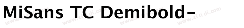 MiSans TC Demibold字体转换